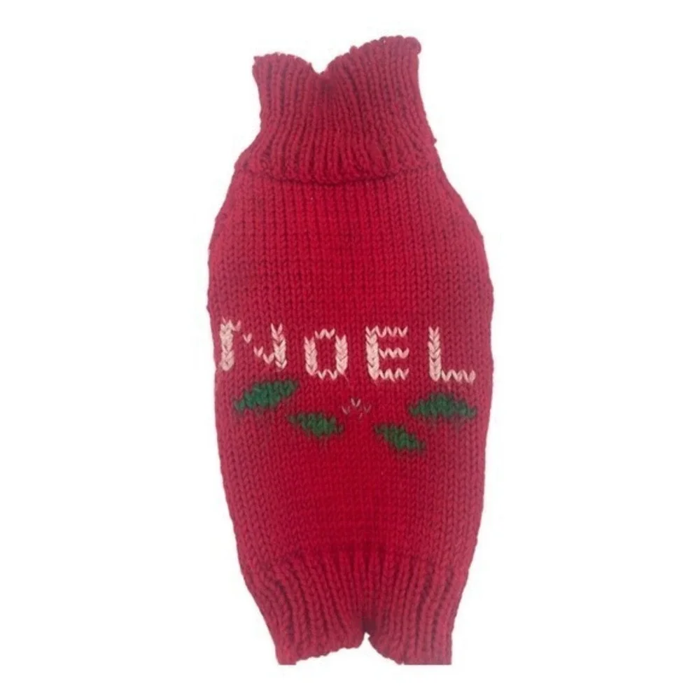 Noel‎ Turtle Neck Dog Sweater Sleeves Size Small Holiday Christmas Puppy Sweater